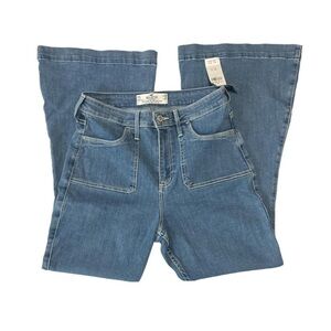 Curvy high rise vintage flare hollister jeans